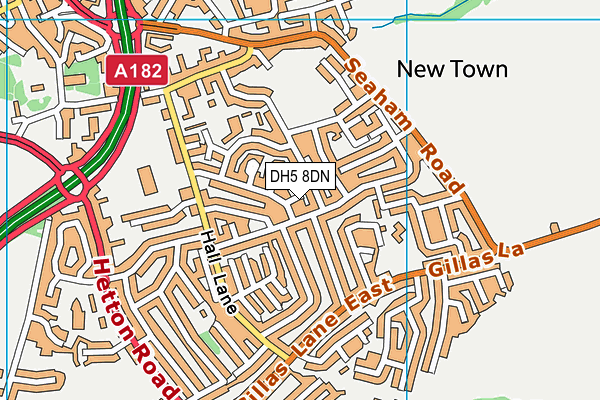 DH5 8DN map - OS VectorMap District (Ordnance Survey) DH5 8DN map - OS VectorMap District (Ordnance Survey)