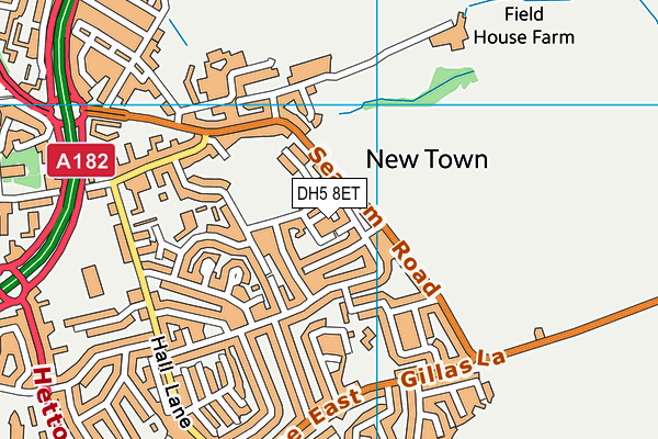 DH5 8ET map - OS VectorMap District (Ordnance Survey)