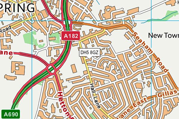 DH5 8GZ map - OS VectorMap District (Ordnance Survey) DH5 8GZ map - OS VectorMap District (Ordnance Survey)