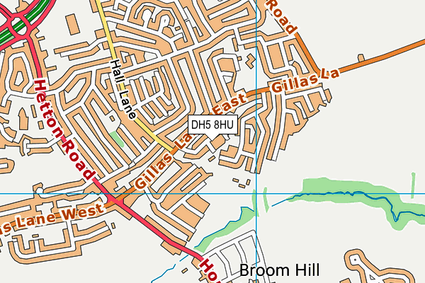 DH5 8HU map - OS VectorMap District (Ordnance Survey)