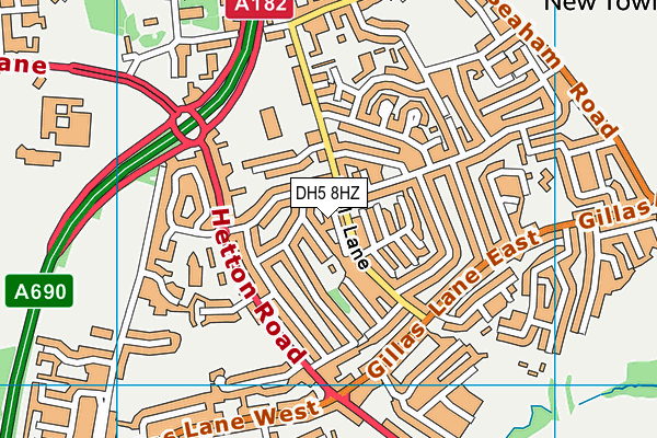 DH5 8HZ map - OS VectorMap District (Ordnance Survey) DH5 8HZ map - OS VectorMap District (Ordnance Survey)