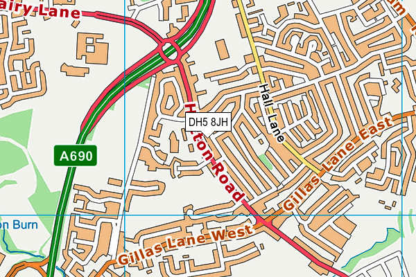 DH5 8JH map - OS VectorMap District (Ordnance Survey) DH5 8JH map - OS VectorMap District (Ordnance Survey)