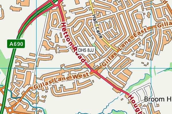 DH5 8JJ map - OS VectorMap District (Ordnance Survey) DH5 8JJ map - OS VectorMap District (Ordnance Survey)