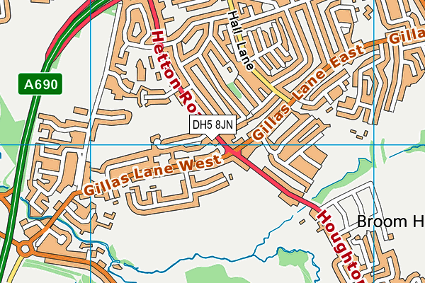 DH5 8JN map - OS VectorMap District (Ordnance Survey)