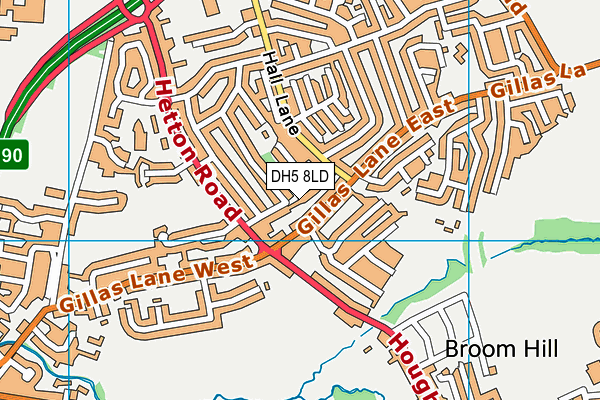 DH5 8LD map - OS VectorMap District (Ordnance Survey) DH5 8LD map - OS VectorMap District (Ordnance Survey)