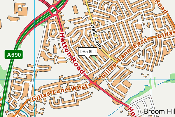 DH5 8LJ map - OS VectorMap District (Ordnance Survey)
