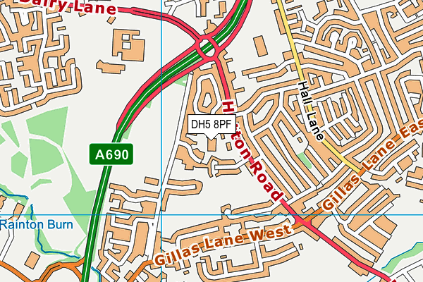 DH5 8PF map - OS VectorMap District (Ordnance Survey) DH5 8PF map - OS VectorMap District (Ordnance Survey)
