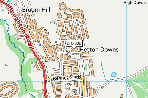 DH5 9BB map - OS VectorMap District (Ordnance Survey)