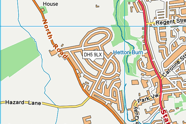 DH5 9LX map - OS VectorMap District (Ordnance Survey) DH5 9LX map - OS VectorMap District (Ordnance Survey)