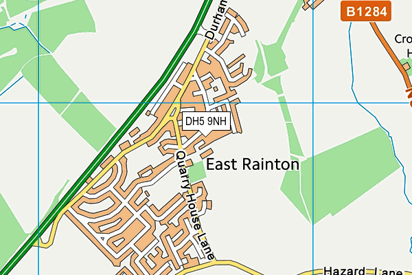 DH5 9NH map - OS VectorMap District (Ordnance Survey)
