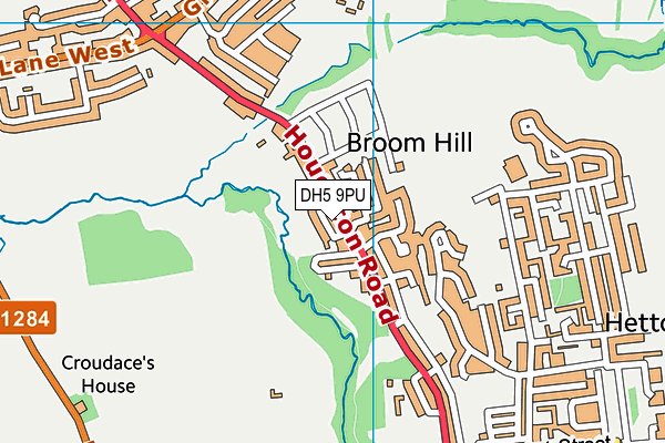 DH5 9PU map - OS VectorMap District (Ordnance Survey) DH5 9PU map - OS VectorMap District (Ordnance Survey)