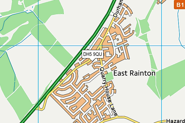 DH5 9QU map - OS VectorMap District (Ordnance Survey) DH5 9QU map - OS VectorMap District (Ordnance Survey)