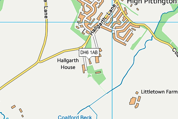 DH6 1AB map - OS VectorMap District (Ordnance Survey) DH6 1AB map - OS VectorMap District (Ordnance Survey)