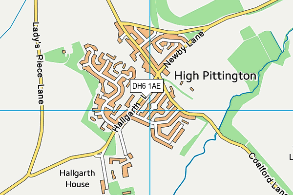 DH6 1AE map - OS VectorMap District (Ordnance Survey) DH6 1AE map - OS VectorMap District (Ordnance Survey)