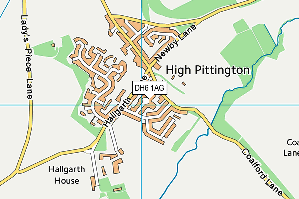 DH6 1AG map - OS VectorMap District (Ordnance Survey) DH6 1AG map - OS VectorMap District (Ordnance Survey)