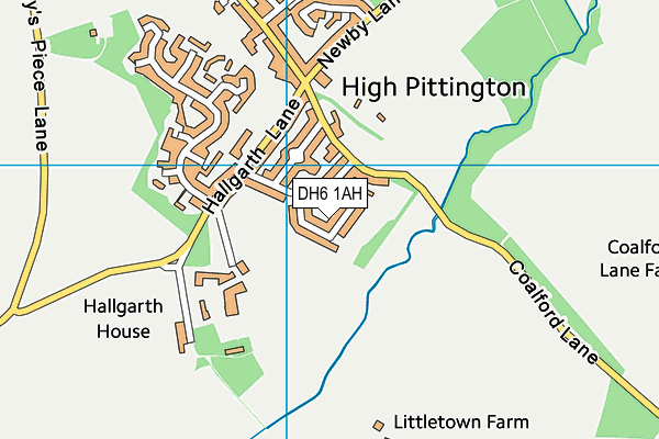 DH6 1AH map - OS VectorMap District (Ordnance Survey) DH6 1AH map - OS VectorMap District (Ordnance Survey)