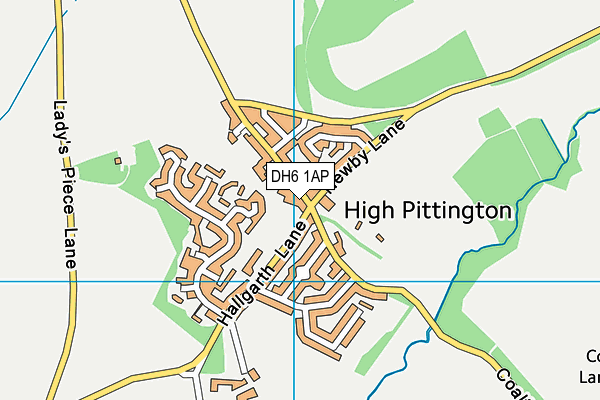 DH6 1AP map - OS VectorMap District (Ordnance Survey) DH6 1AP map - OS VectorMap District (Ordnance Survey)