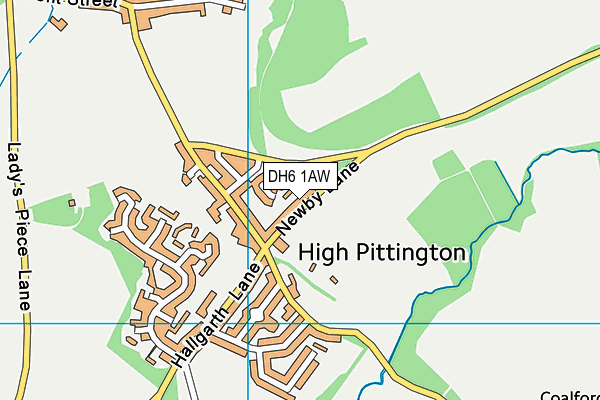DH6 1AW map - OS VectorMap District (Ordnance Survey) DH6 1AW map - OS VectorMap District (Ordnance Survey)