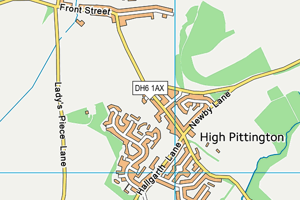 DH6 1AX map - OS VectorMap District (Ordnance Survey) DH6 1AX map - OS VectorMap District (Ordnance Survey)