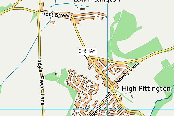 DH6 1AY map - OS VectorMap District (Ordnance Survey) DH6 1AY map - OS VectorMap District (Ordnance Survey)