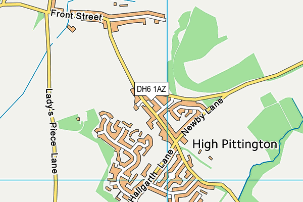 DH6 1AZ map - OS VectorMap District (Ordnance Survey) DH6 1AZ map - OS VectorMap District (Ordnance Survey)