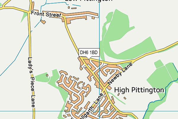 DH6 1BD map - OS VectorMap District (Ordnance Survey) DH6 1BD map - OS VectorMap District (Ordnance Survey)