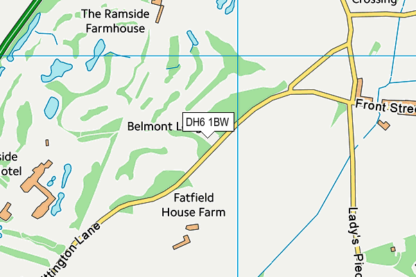 DH6 1BW map - OS VectorMap District (Ordnance Survey)