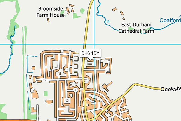 DH6 1DY map - OS VectorMap District (Ordnance Survey) DH6 1DY map - OS VectorMap District (Ordnance Survey)