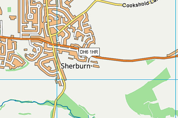 DH6 1HR map - OS VectorMap District (Ordnance Survey)