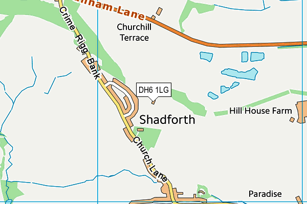 DH6 1LG map - OS VectorMap District (Ordnance Survey) DH6 1LG map - OS VectorMap District (Ordnance Survey)