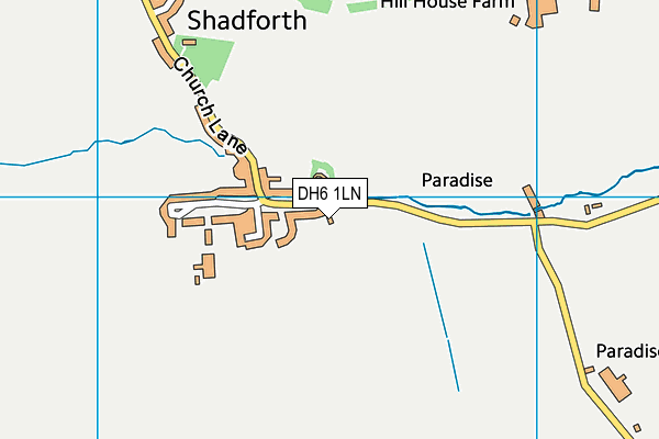 DH6 1LN map - OS VectorMap District (Ordnance Survey) DH6 1LN map - OS VectorMap District (Ordnance Survey)