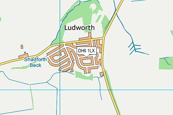 DH6 1LX map - OS VectorMap District (Ordnance Survey)