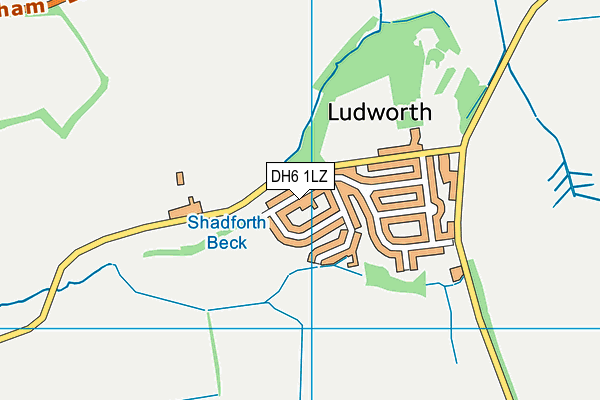 DH6 1LZ map - OS VectorMap District (Ordnance Survey) DH6 1LZ map - OS VectorMap District (Ordnance Survey)