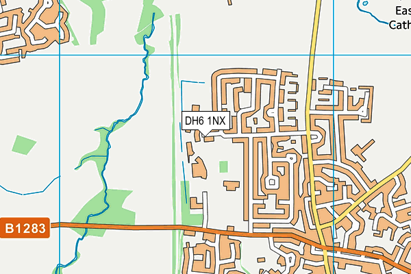 DH6 1NX map - OS VectorMap District (Ordnance Survey) DH6 1NX map - OS VectorMap District (Ordnance Survey)