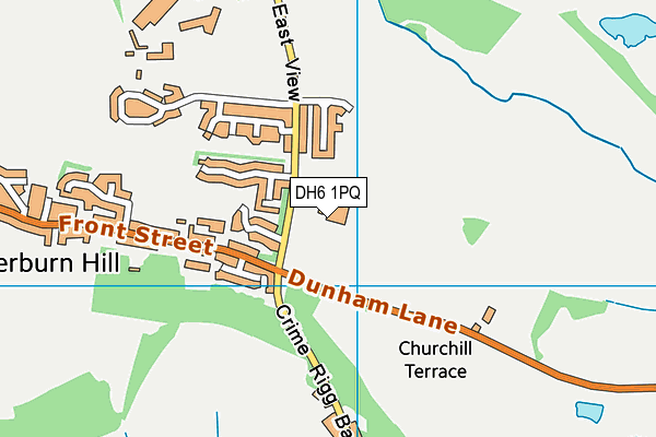 DH6 1PQ map - OS VectorMap District (Ordnance Survey)
