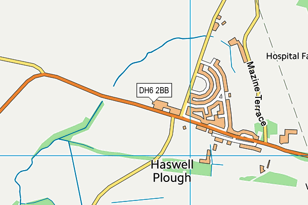 DH6 2BB map - OS VectorMap District (Ordnance Survey) DH6 2BB map - OS VectorMap District (Ordnance Survey)