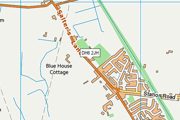 DH6 2JH map - OS VectorMap District (Ordnance Survey)