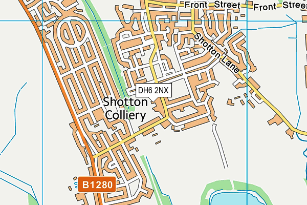 DH6 2NX map - OS VectorMap District (Ordnance Survey) DH6 2NX map - OS VectorMap District (Ordnance Survey)