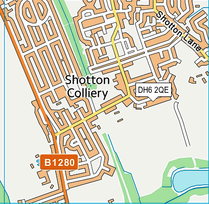 DH6 2QE map - OS VectorMap District (Ordnance Survey) DH6 2QE map - OS VectorMap District (Ordnance Survey)