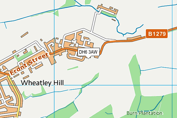 DH6 3AW map - OS VectorMap District (Ordnance Survey) DH6 3AW map - OS VectorMap District (Ordnance Survey)