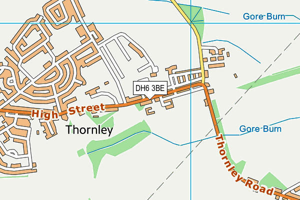 DH6 3BE map - OS VectorMap District (Ordnance Survey) DH6 3BE map - OS VectorMap District (Ordnance Survey)