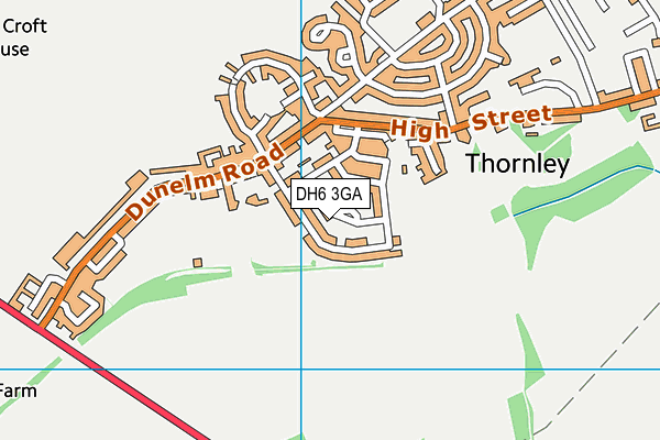 DH6 3GA map - OS VectorMap District (Ordnance Survey) DH6 3GA map - OS VectorMap District (Ordnance Survey)