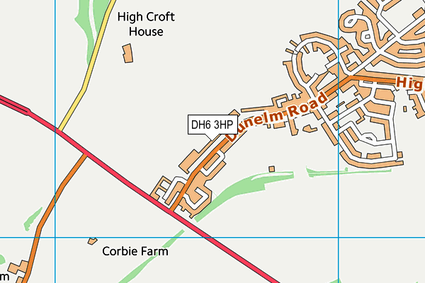 DH6 3HP map - OS VectorMap District (Ordnance Survey) DH6 3HP map - OS VectorMap District (Ordnance Survey)