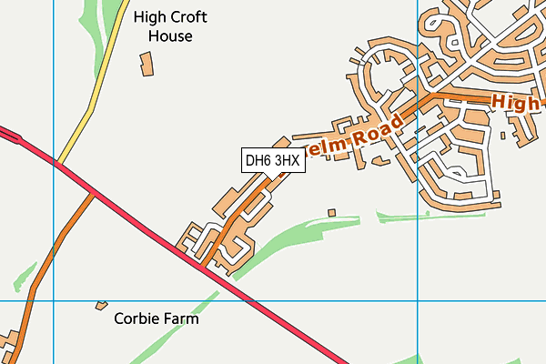 DH6 3HX map - OS VectorMap District (Ordnance Survey) DH6 3HX map - OS VectorMap District (Ordnance Survey)