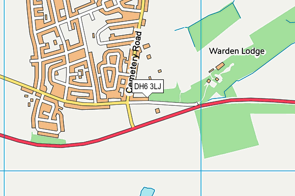 DH6 3LJ map - OS VectorMap District (Ordnance Survey) DH6 3LJ map - OS VectorMap District (Ordnance Survey)