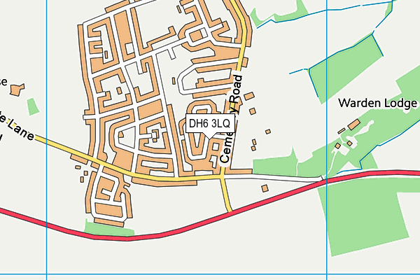DH6 3LQ map - OS VectorMap District (Ordnance Survey) DH6 3LQ map - OS VectorMap District (Ordnance Survey)