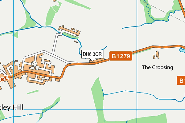 DH6 3QR map - OS VectorMap District (Ordnance Survey) DH6 3QR map - OS VectorMap District (Ordnance Survey)