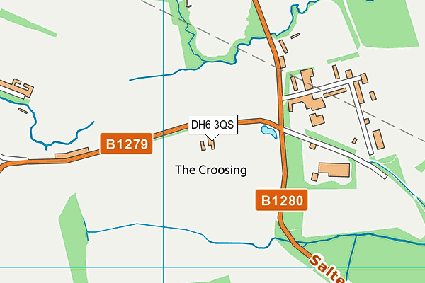 DH6 3QS map - OS VectorMap District (Ordnance Survey) DH6 3QS map - OS VectorMap District (Ordnance Survey)