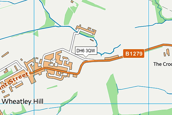 DH6 3QW map - OS VectorMap District (Ordnance Survey) DH6 3QW map - OS VectorMap District (Ordnance Survey)