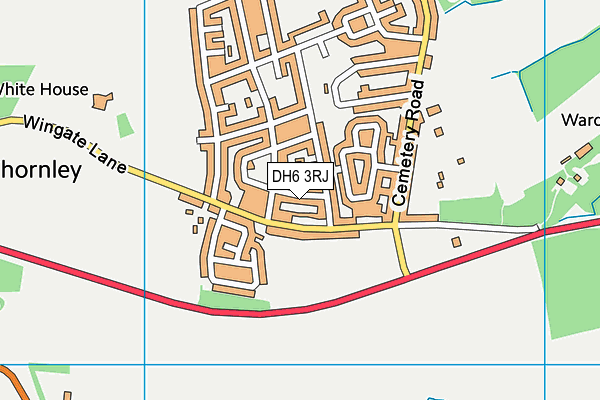 DH6 3RJ map - OS VectorMap District (Ordnance Survey) DH6 3RJ map - OS VectorMap District (Ordnance Survey)